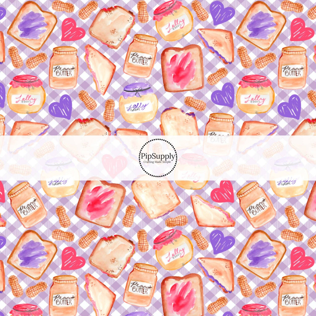 PB & J Sammies Hair Bow Strips