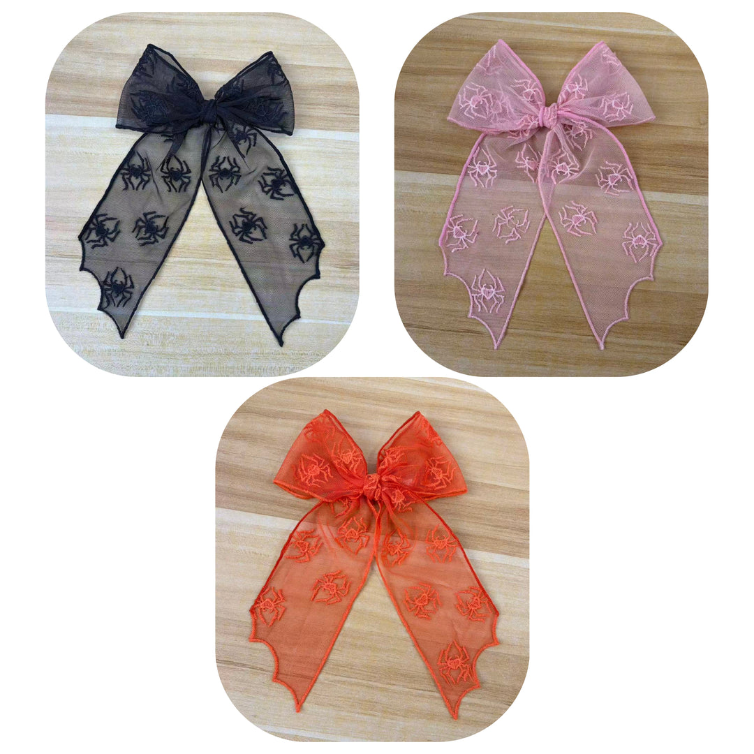 Creepy Crawly Hair Tied Bow w/ Clip
