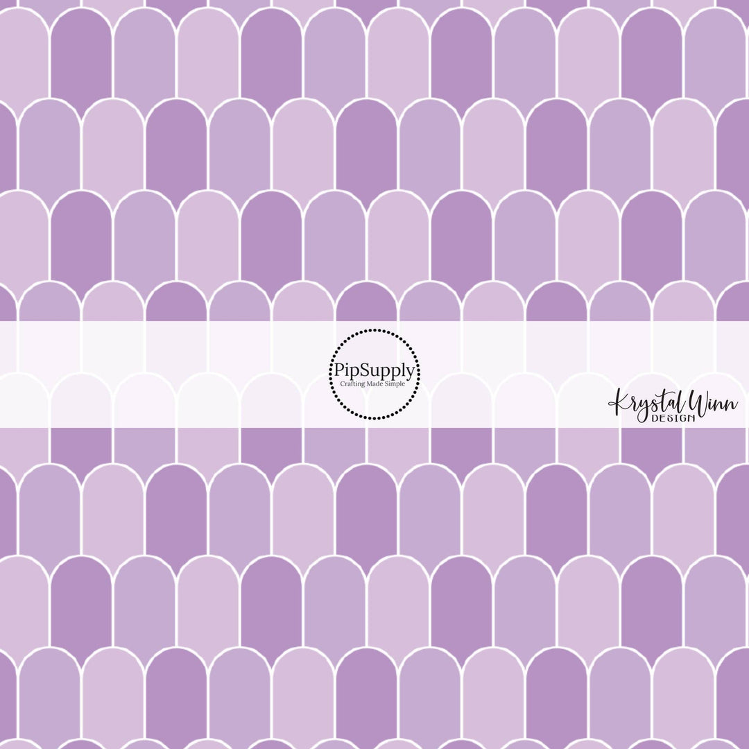 Lavender Scallops Hair Bow Strips