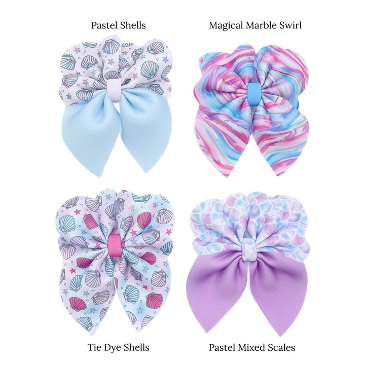 Mesmerizing Mermaid Shapes Bubble Neoprene DIY Hair Bows