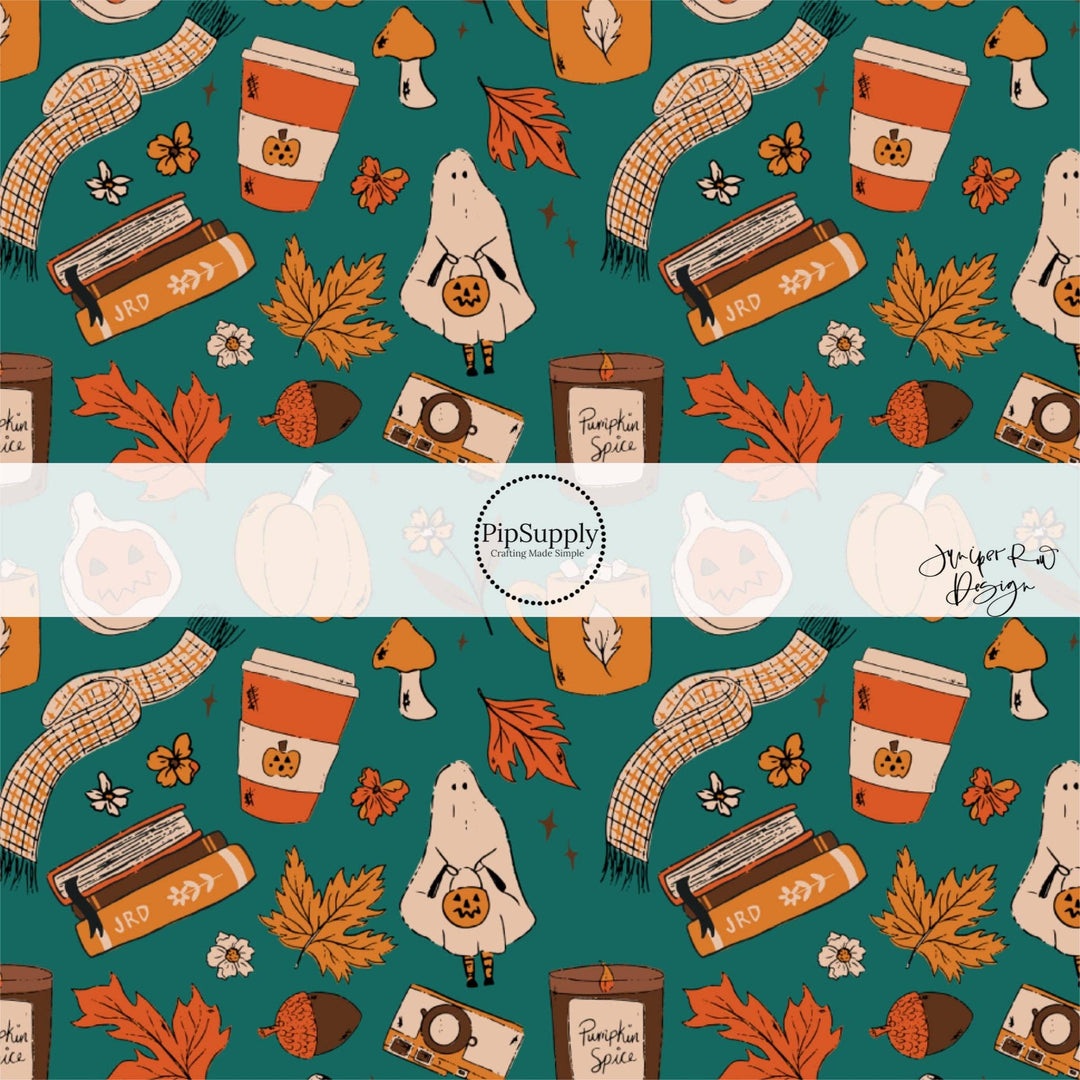 Spooky Autumn Days Hair Bow Strips