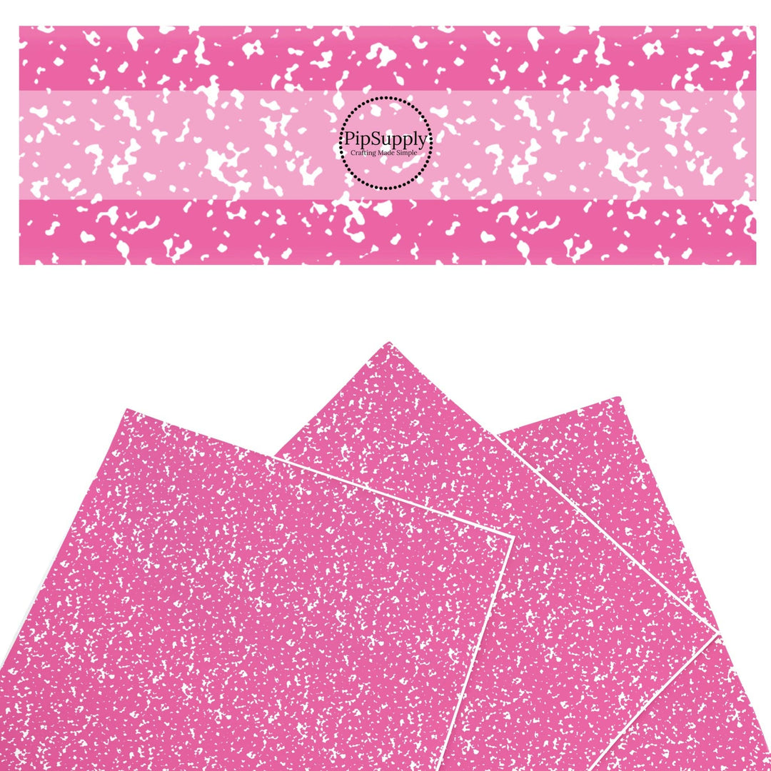Bright Pink Composition Faux Leather Sheets