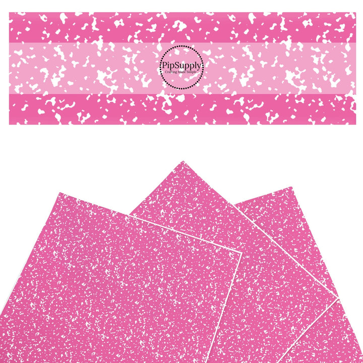 Bright Pink Composition Faux Leather Sheets