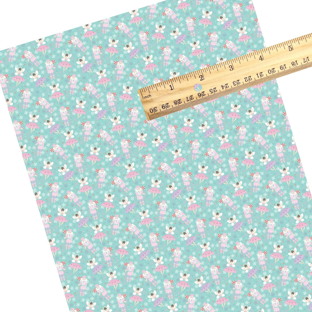 Pastel Sugar Plum Dance Faux Leather Sheets