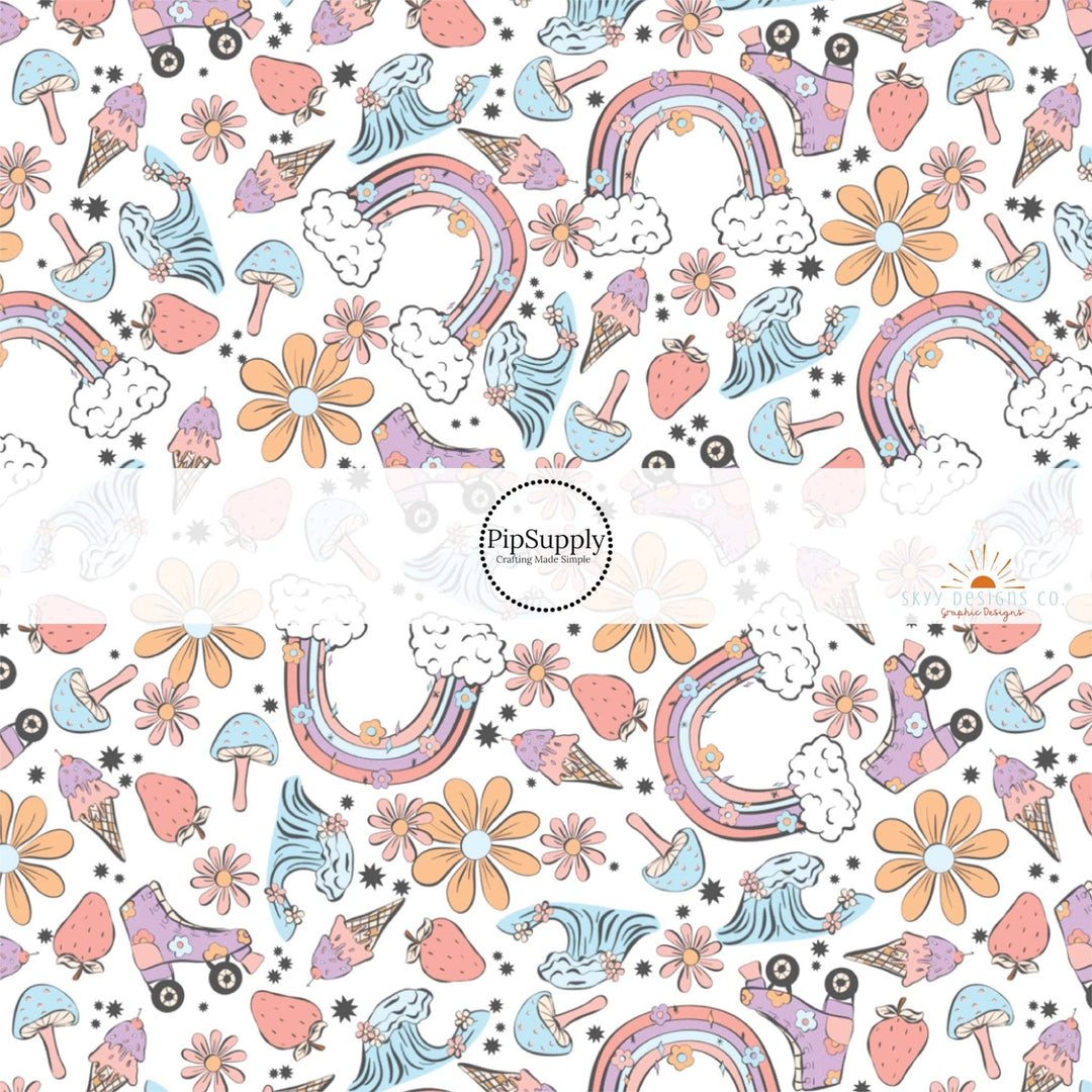 Floral Summer Days Hair Bow Strips