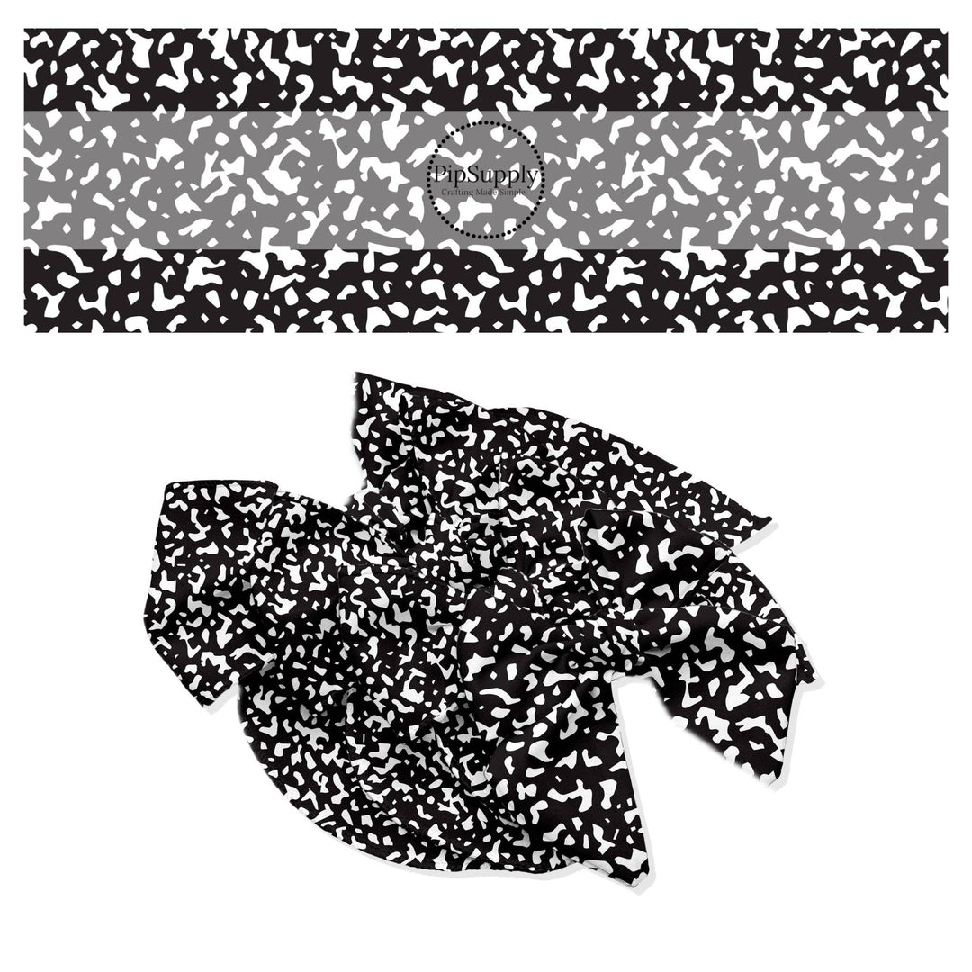 Black and White Composition Notebook Hair Bow Strips