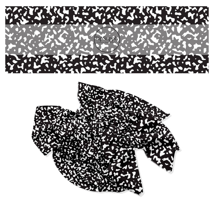 Black and White Composition Notebook Hair Bow Strips
