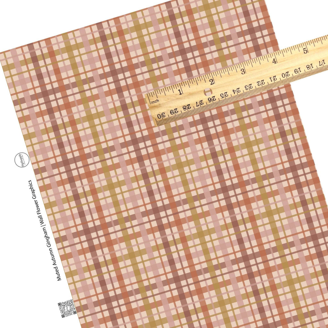 Muted Autumn Gingham Faux Leather Sheets