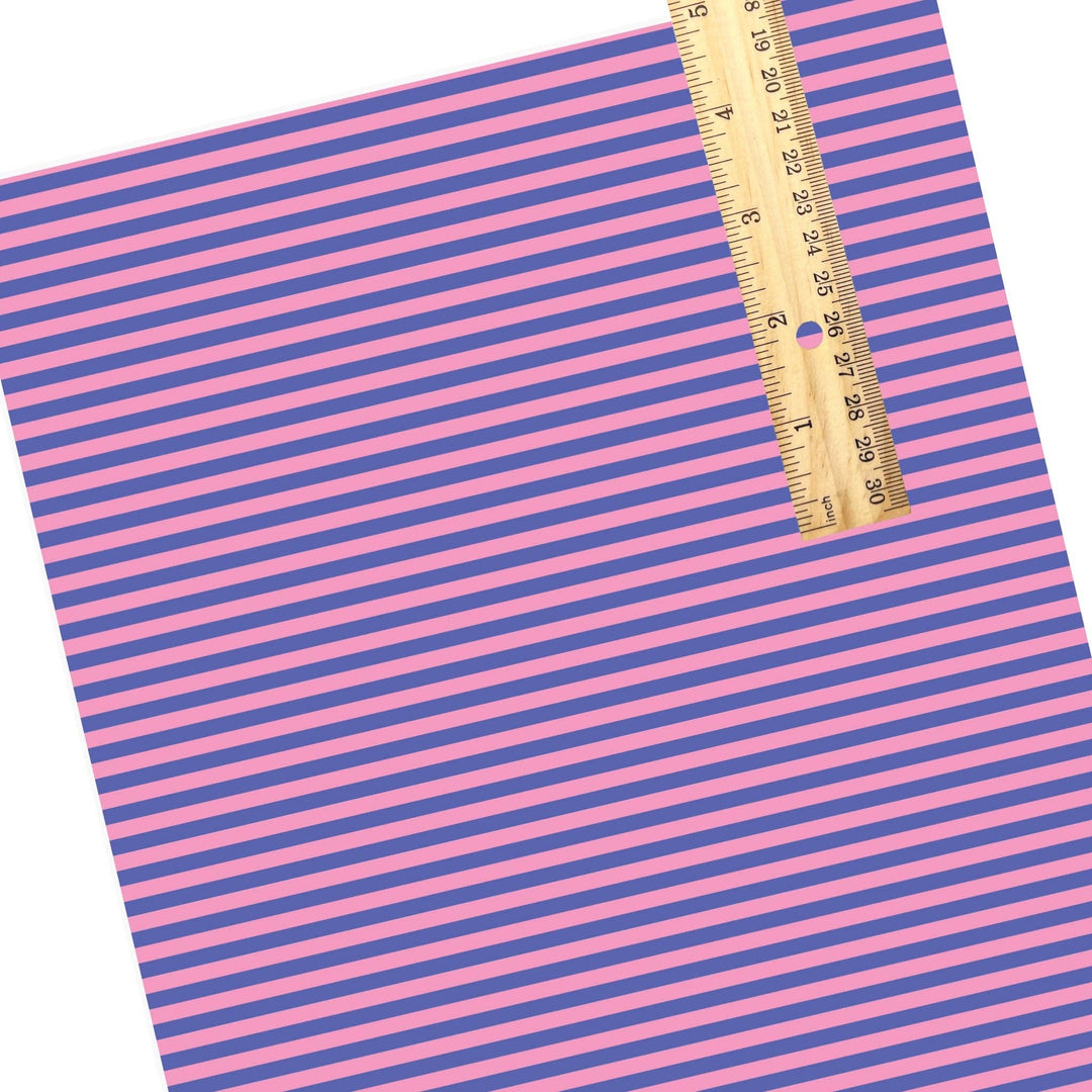 Purple Pink Retro Stripe Faux Leather Sheets