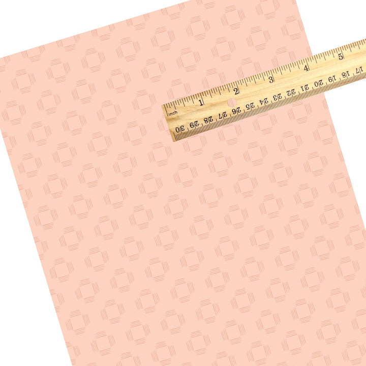 Blush Squares Faux Leather Sheets