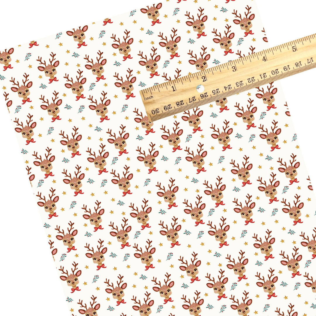 Cream Reindeer Faux Leather Sheets