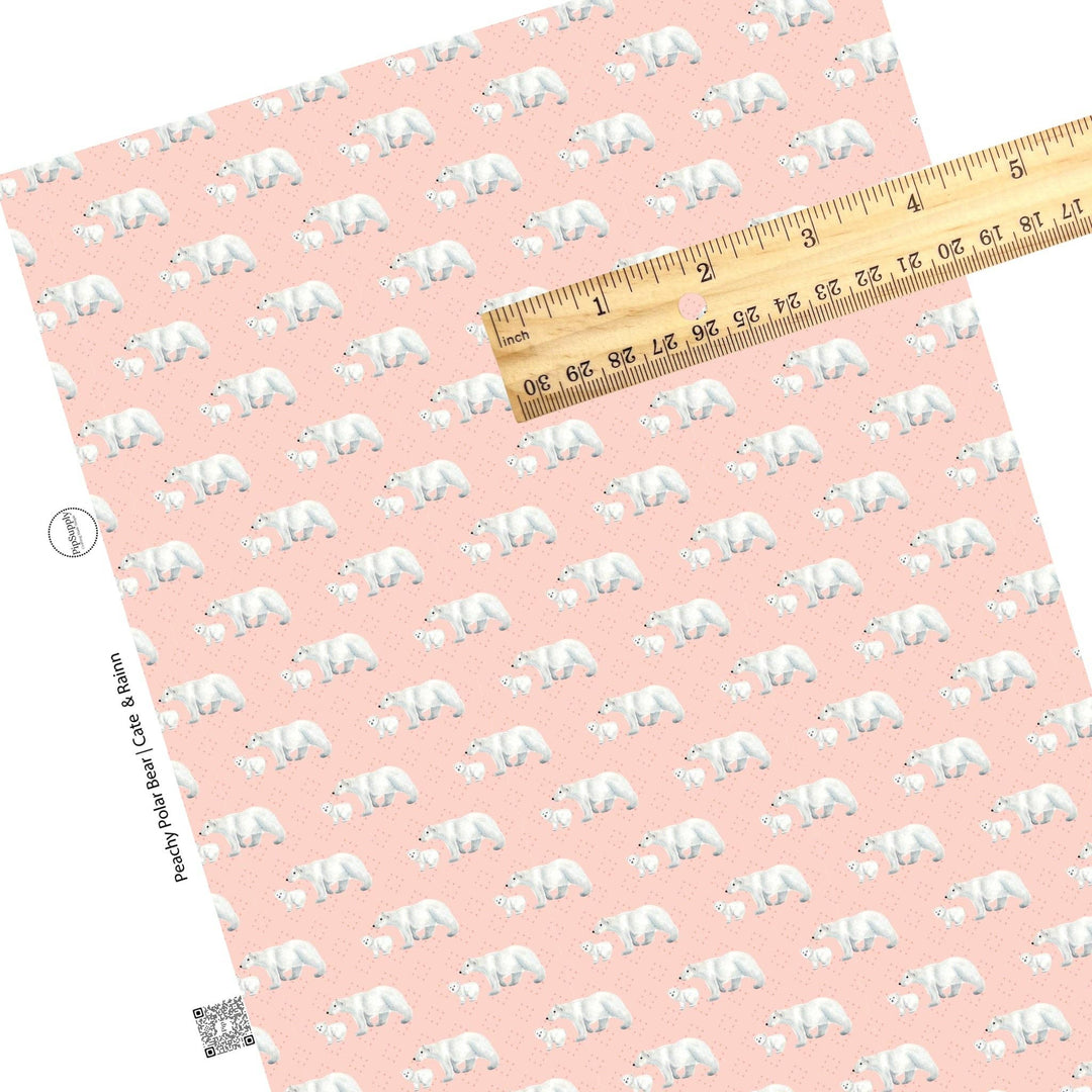 Peachy Polar Bear Faux Leather Sheets