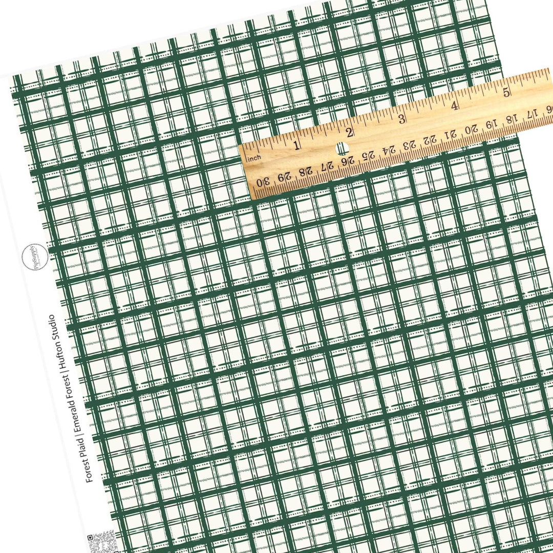 Forest Plaid Faux Leather Sheets