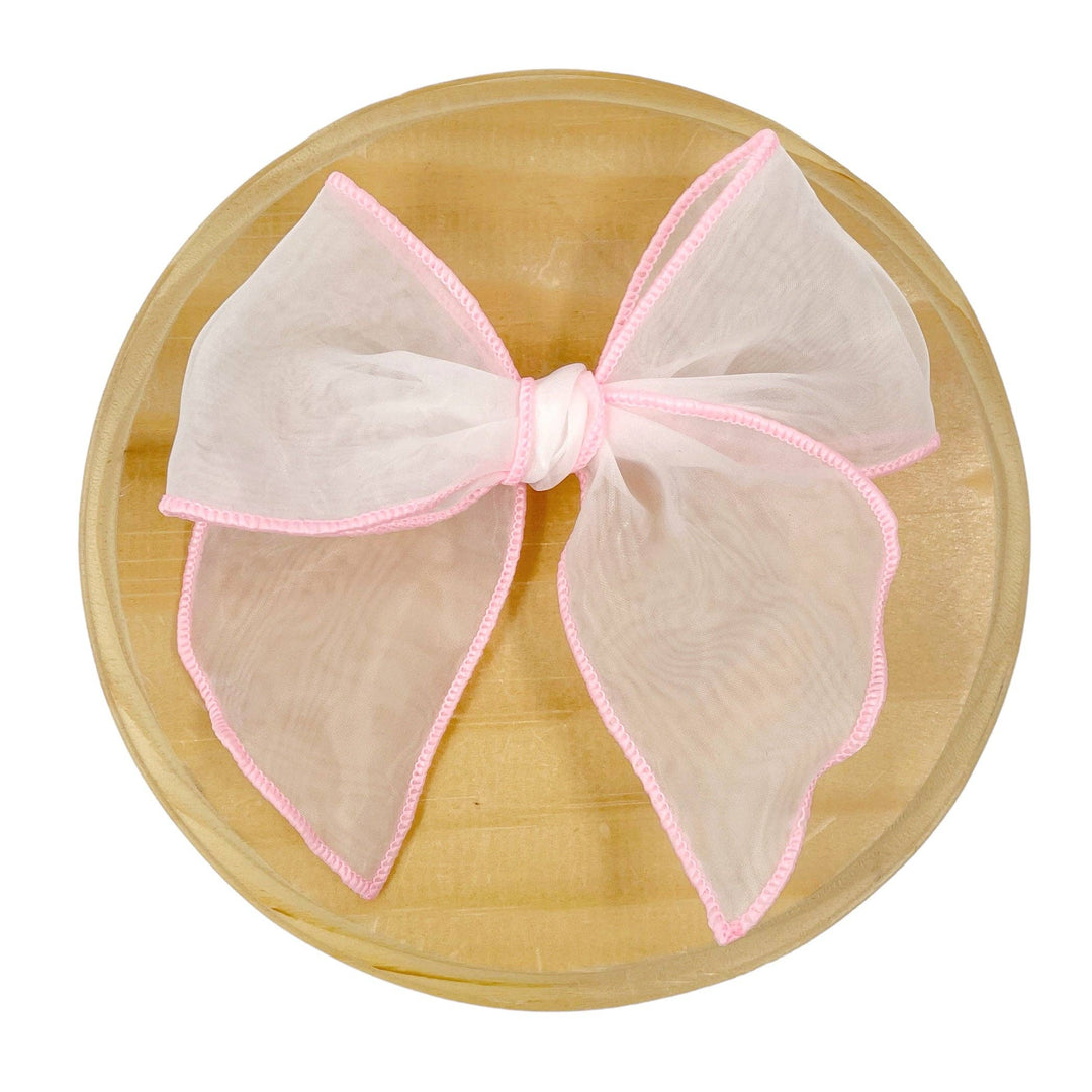 Pink Sheer Shaker JB Effortless Bow Strips - Serged Edge