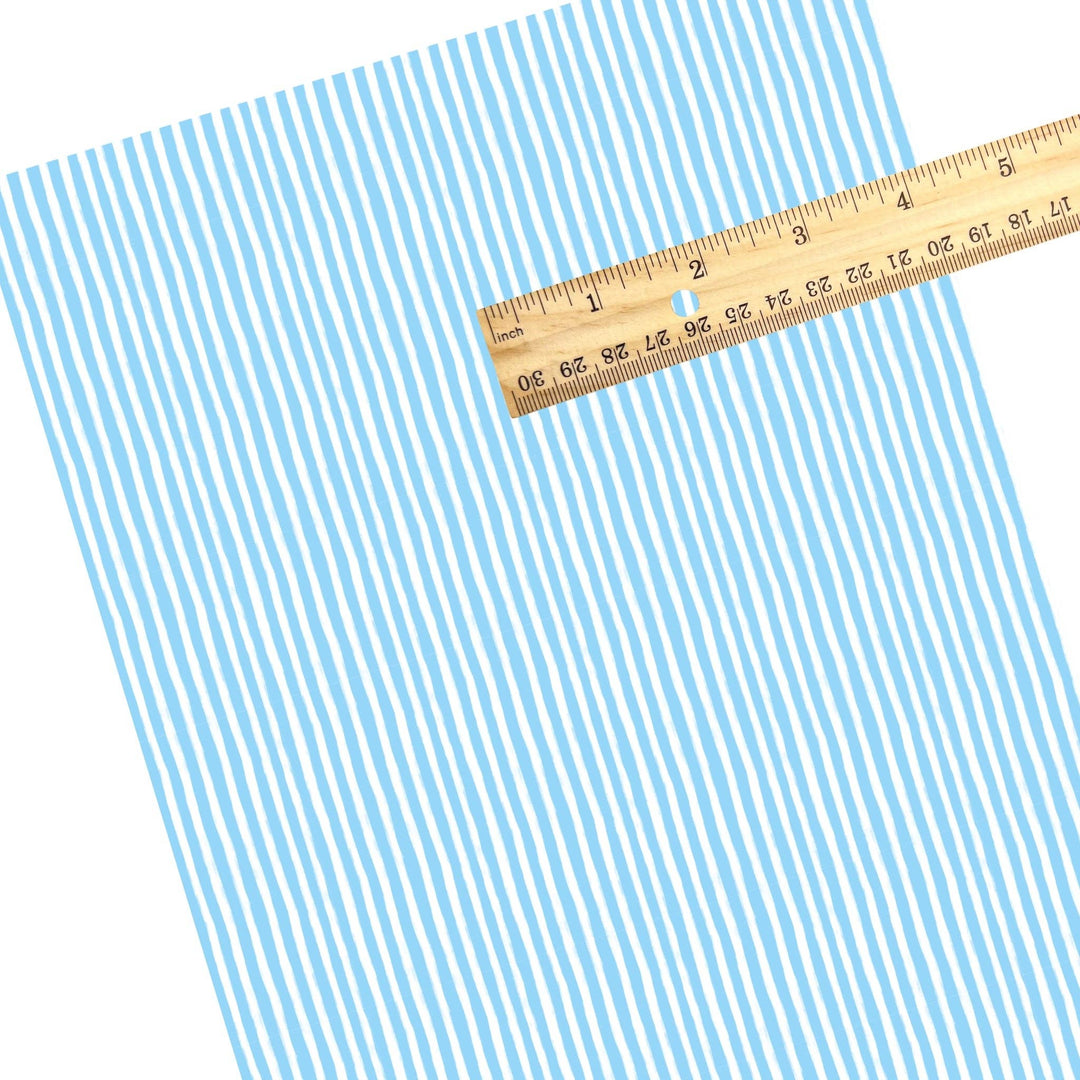 Santa Buddy Stripe Blue Faux Leather Sheets