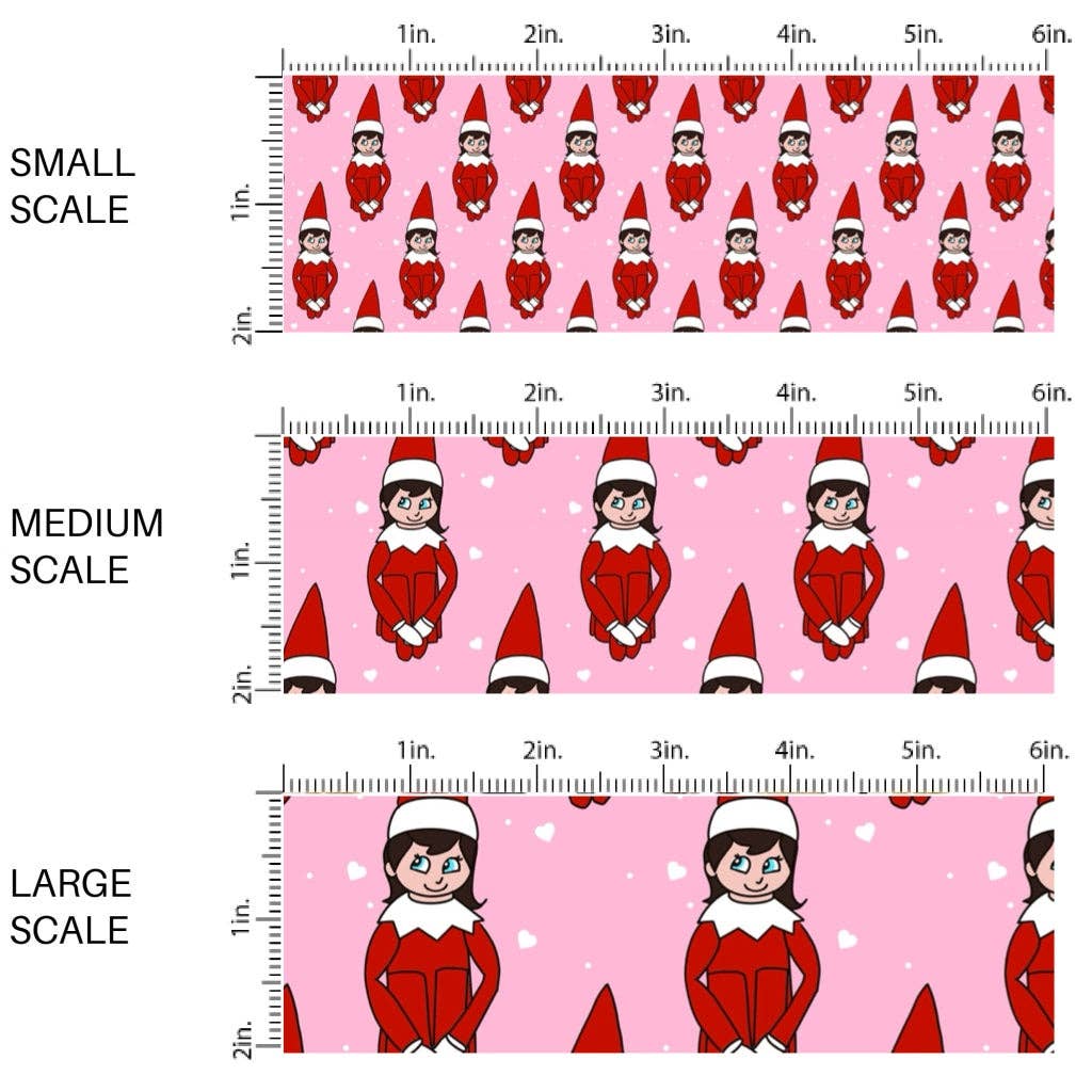 I’m Watching You Pink Heart Fabric By The Yard