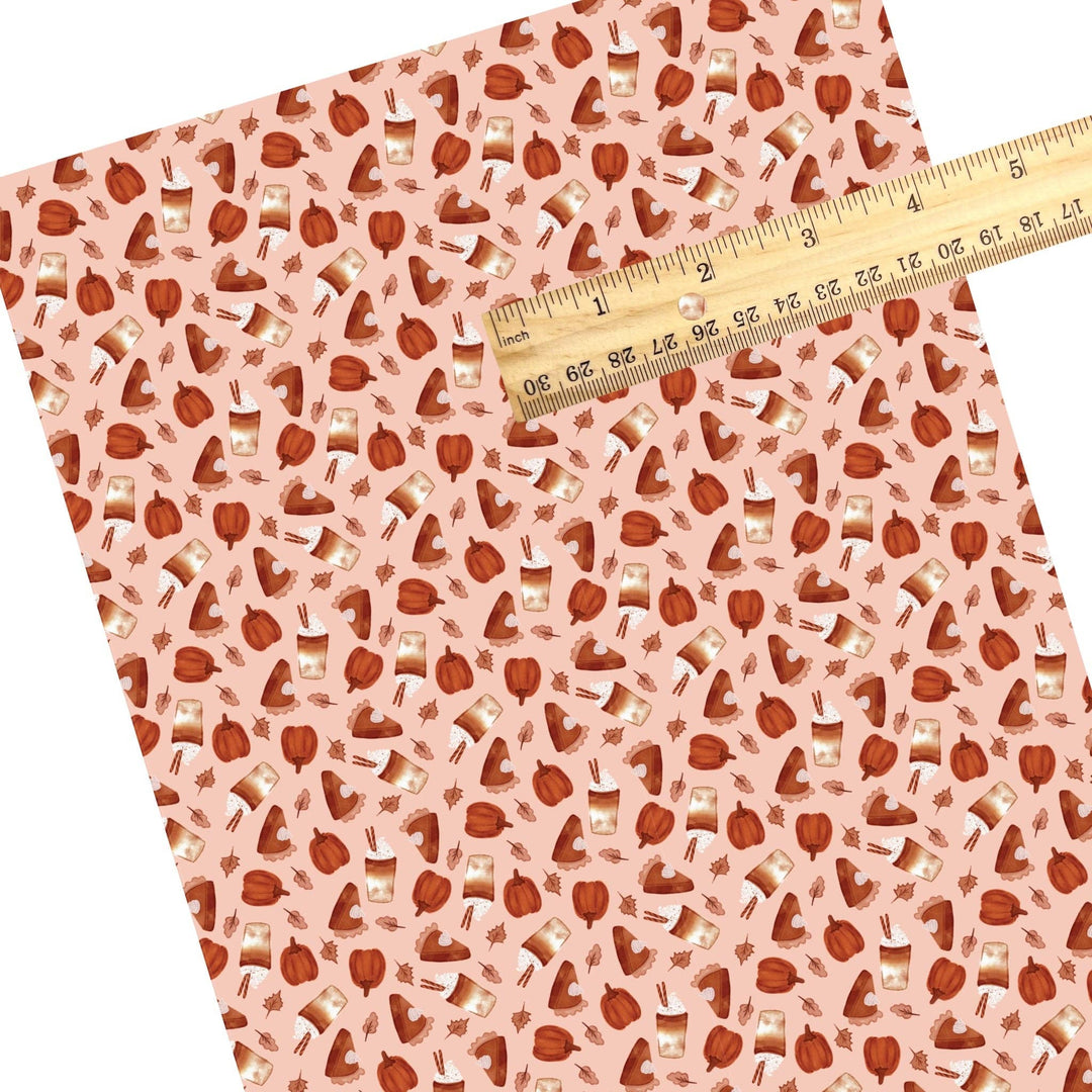 Pumpkin Lattes Faux Leather Sheets