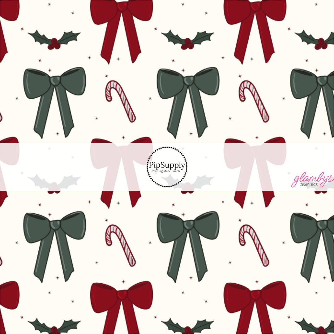 Mixed Christmas Coquette Hair Bow Strips