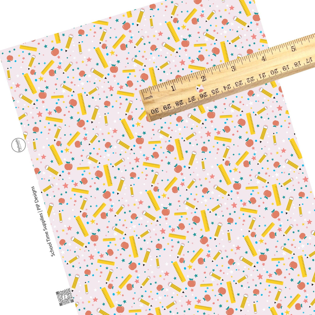 School Time Supplies Faux Leather Sheets