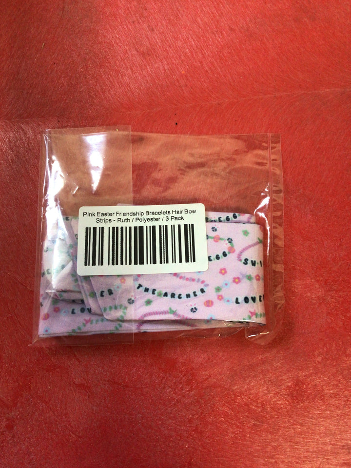 PIPS PERKS - Pink Easter Friendship Bracelets Hair Bow Strips