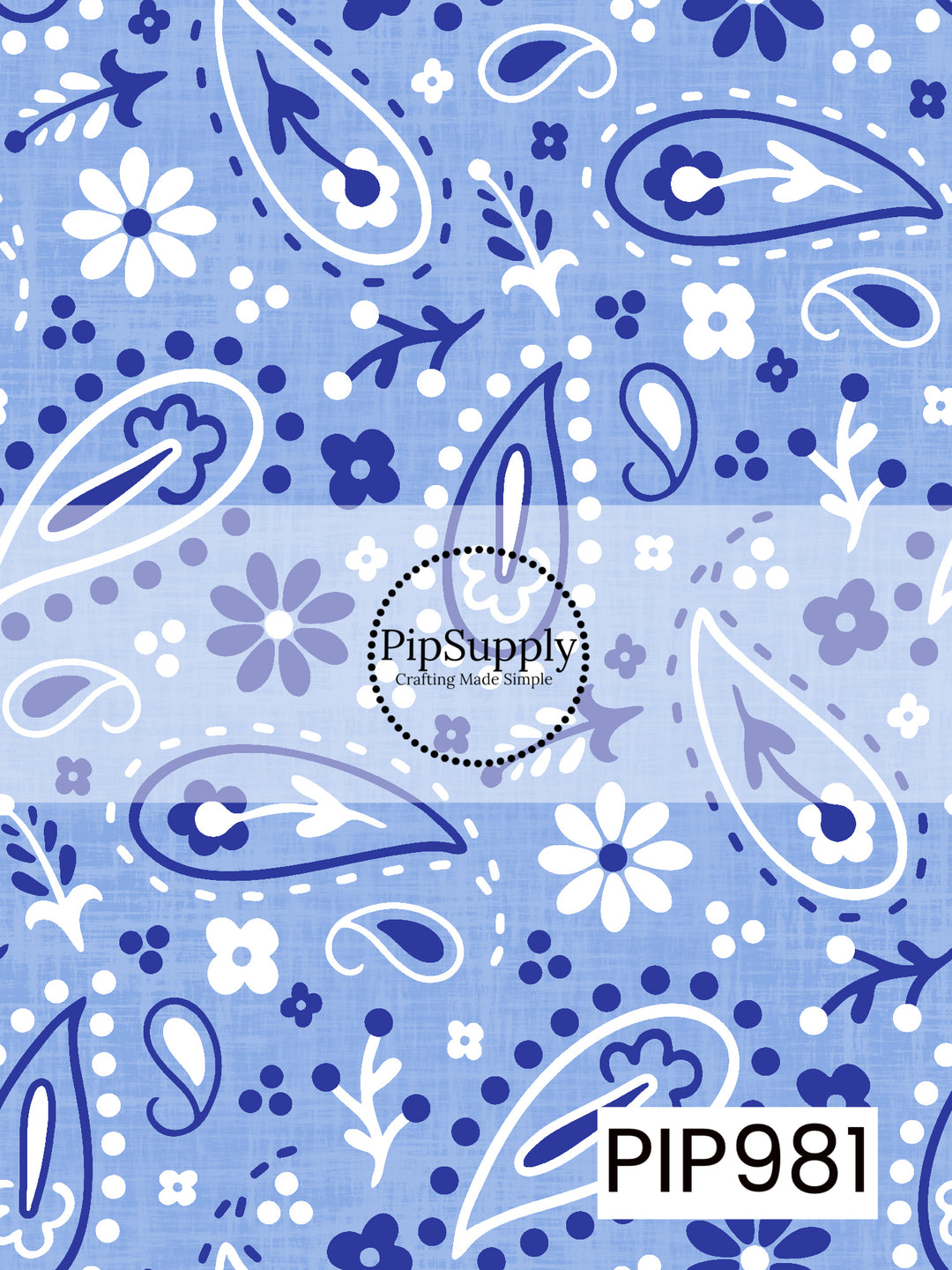 PIP981 - All American Cowboy Bandana Blue