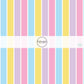 Yellow, Pink, Purple, and Blue Striped Fabric by the Yard.