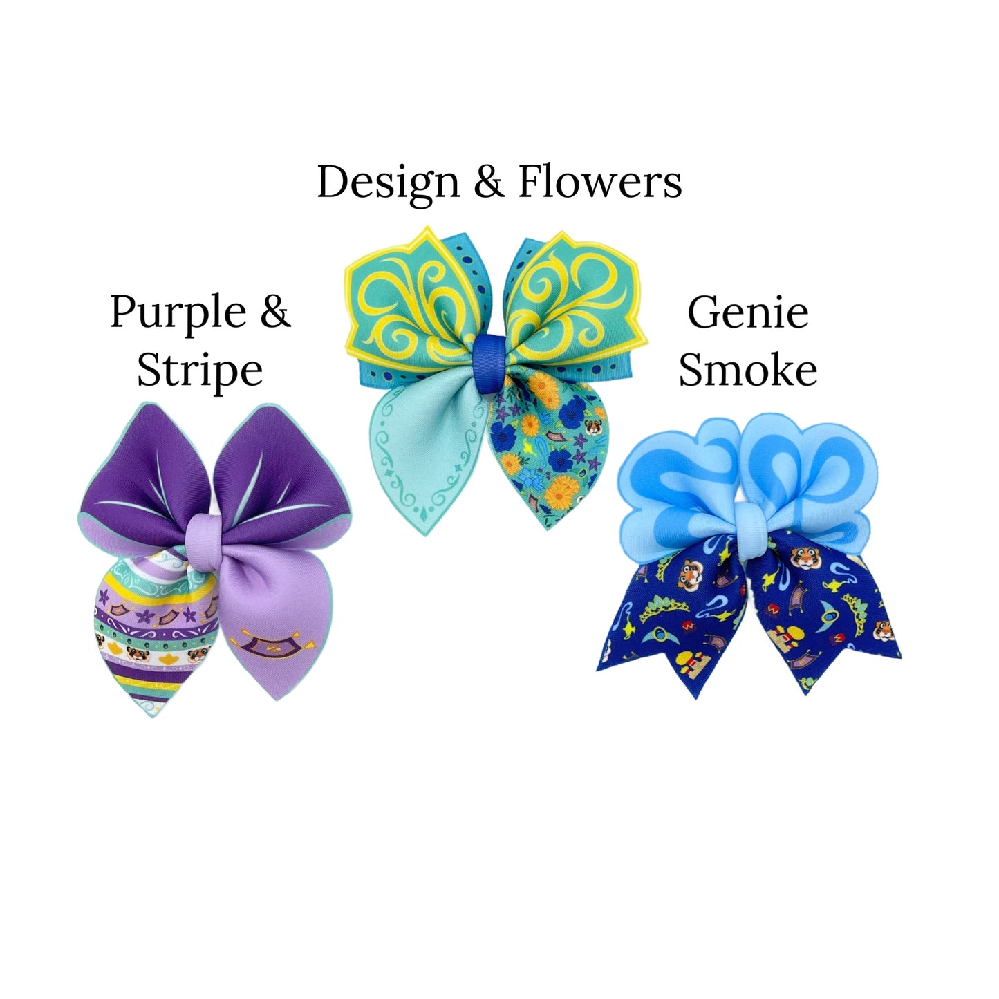 patterns for princess and genie themed neoprene hair bows