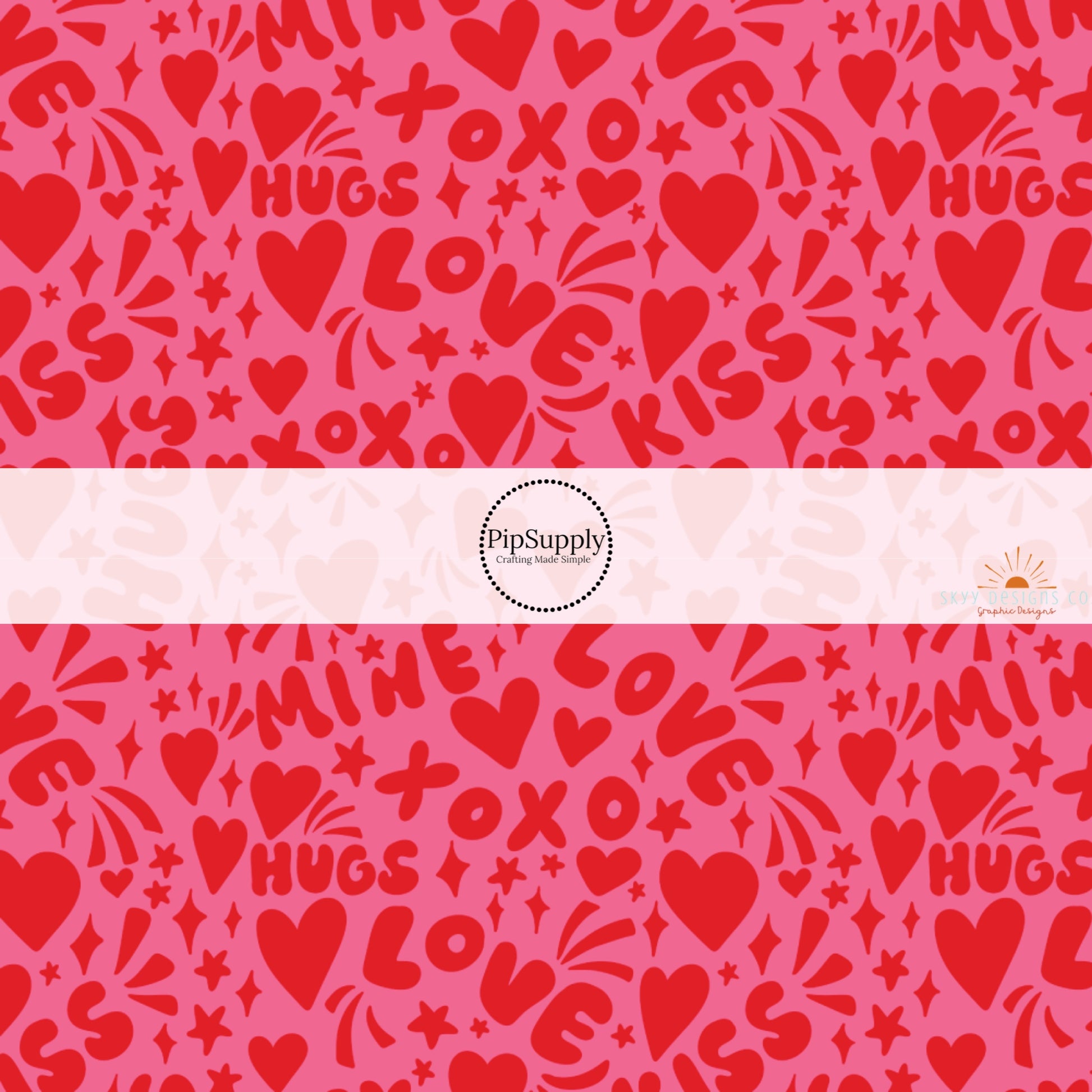 Valentine's Day Fabric By The Yard - Assorted Valentine's Words and Doodles  Fabric - Holiday Fabric – Pip Supply