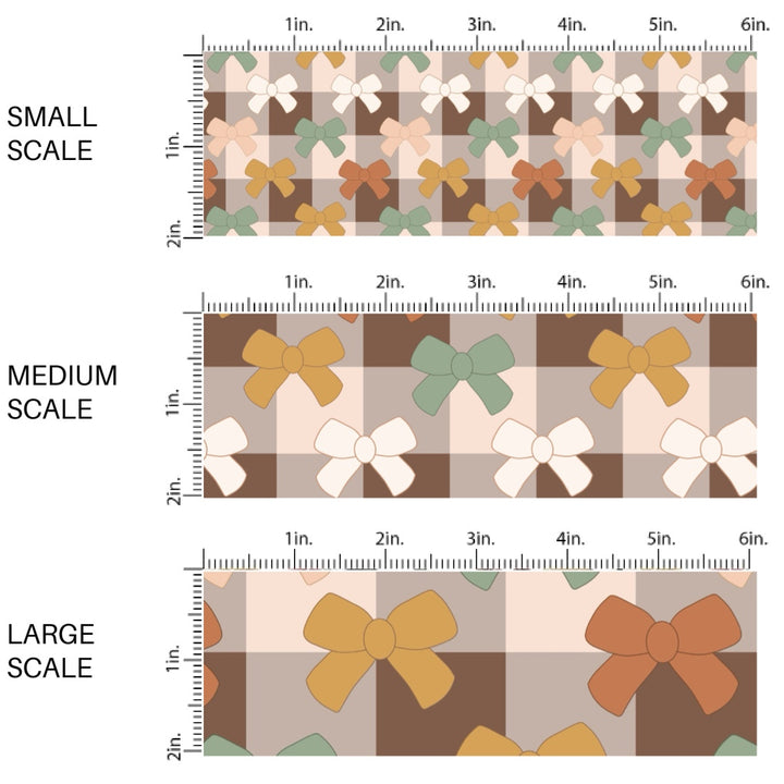 Autumn Bow Plaid Fabric By The Yard