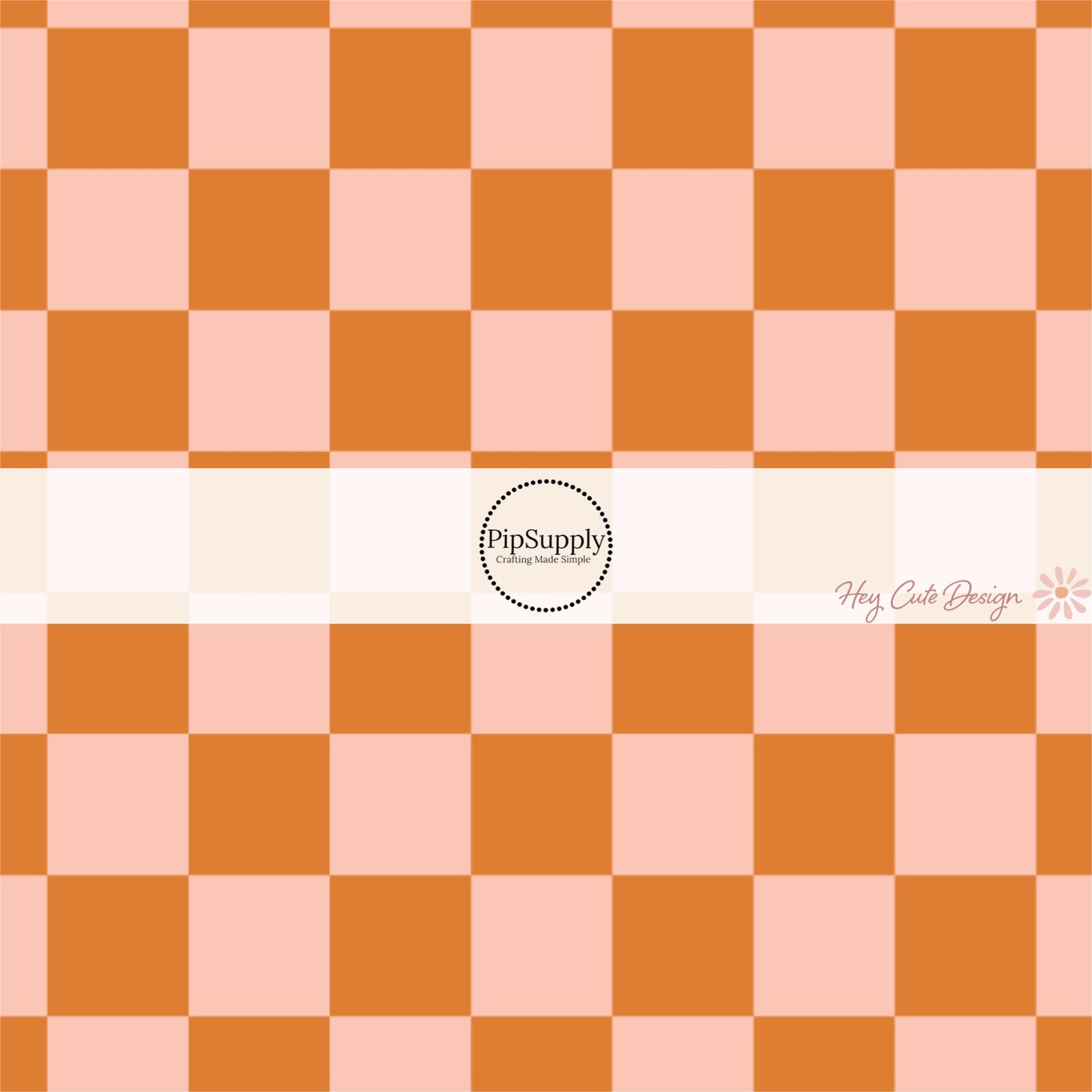 These fall themed fabric by the yard features peach and orange checker pattern. This fun fall themed fabric can be used for all your sewing and crafting needs! 