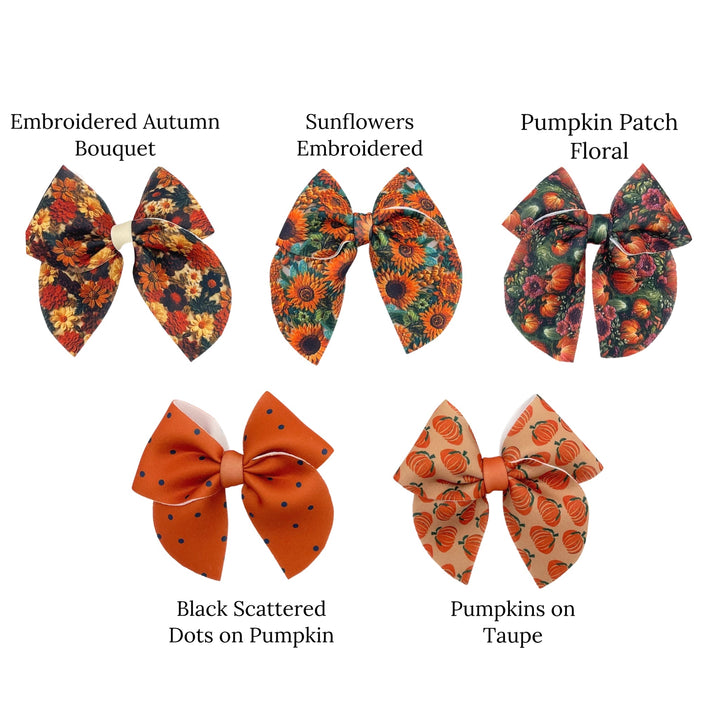 Autumn Harvest Sailor Neoprene DIY Hair Bows