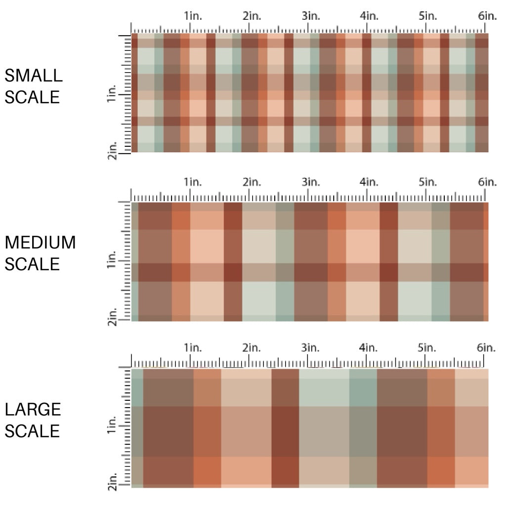 Autumn Leaf Gingham Fabric By The Yard