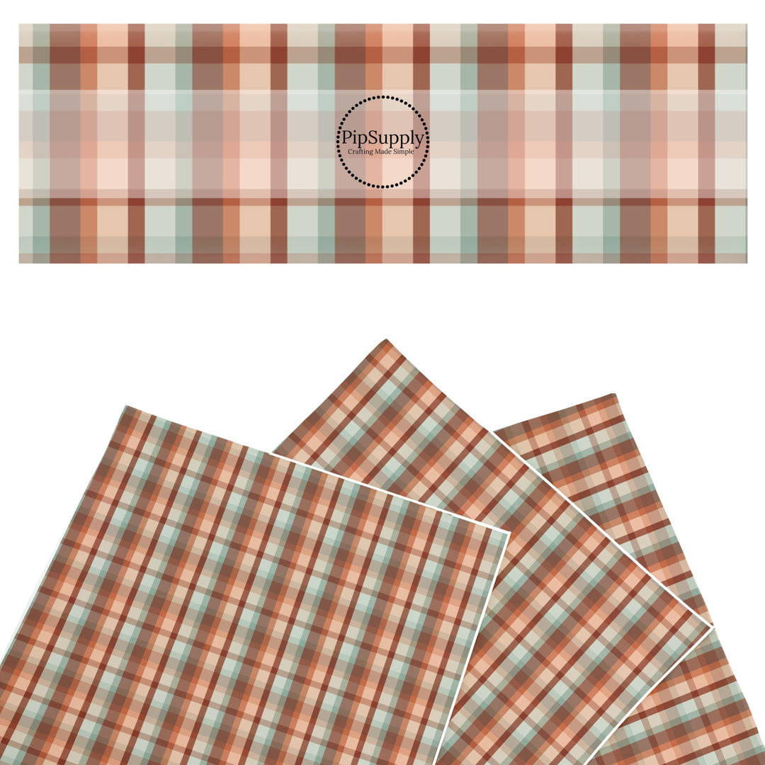 Autumn Leaf Gingham Faux Leather Sheets