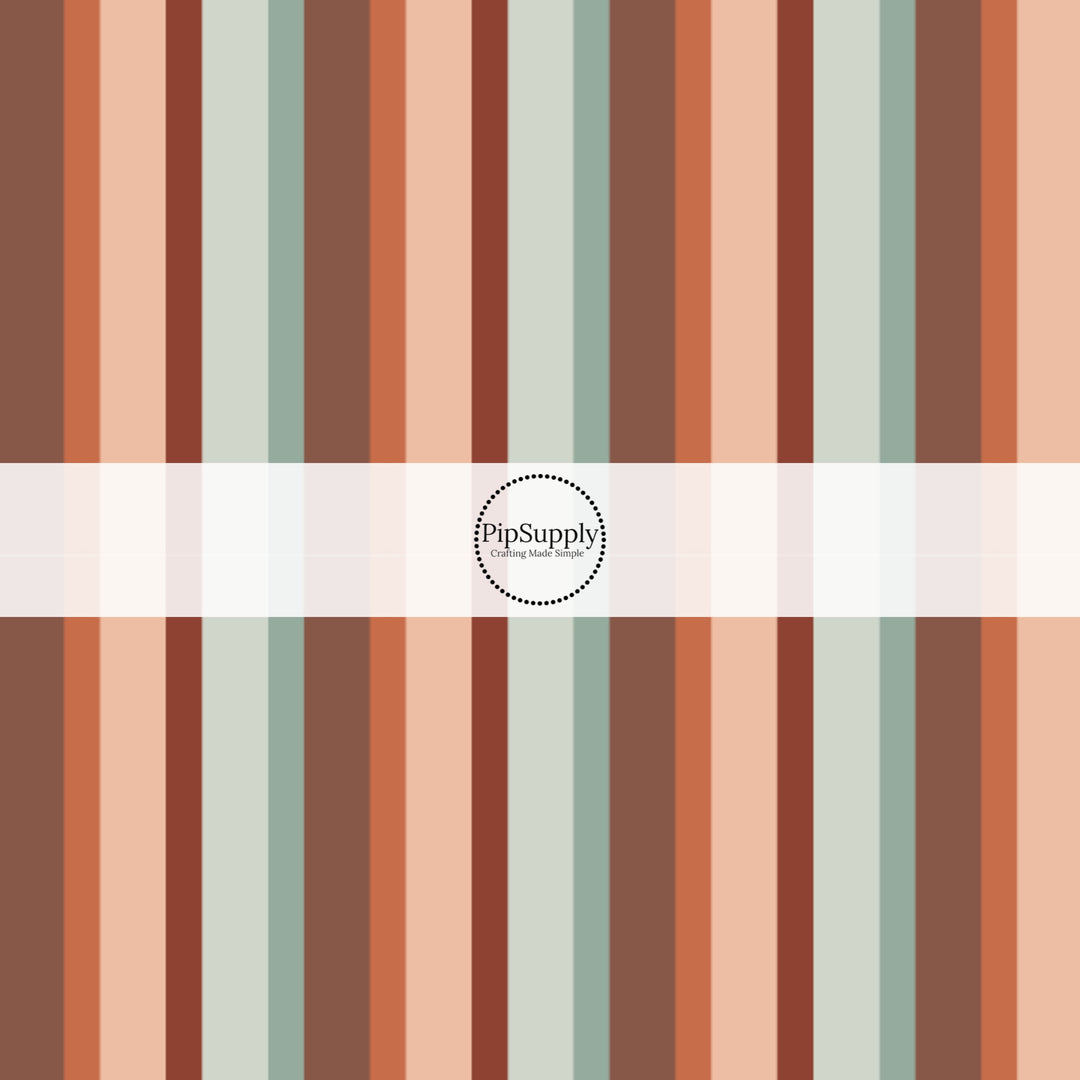 Autumn Leaf Stripe Fabric By The Yard