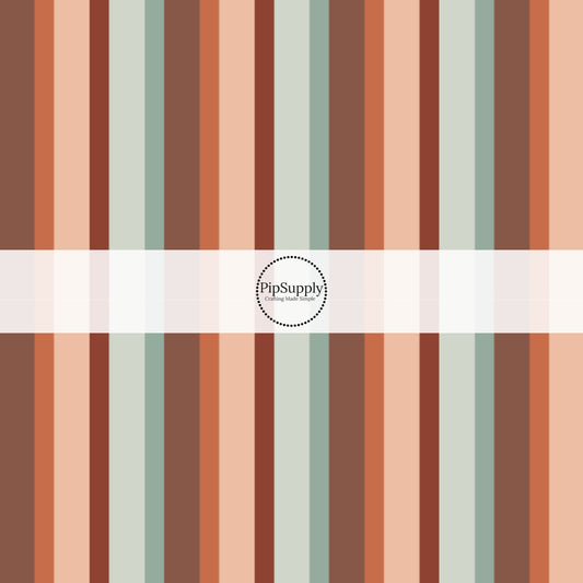 Autumn Leaf Stripe Fabric By The Yard