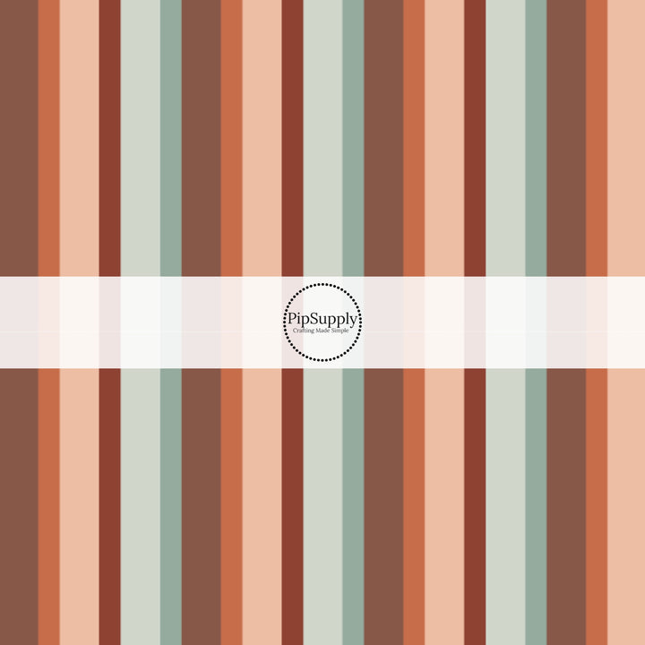 Autumn Leaf Stripe Fabric By The Yard