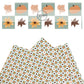 Autumn Objects Checker Faux Leather Sheets