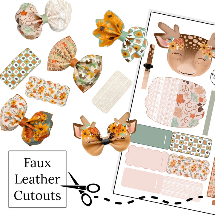 Autumn In The Air Faux Leather DIY Hair Bows & Craft Cutouts