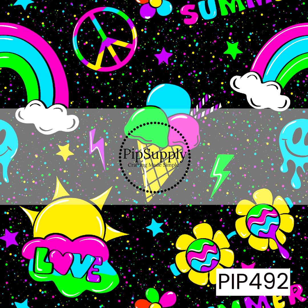 PIP492 - Neon Summer Fun Black