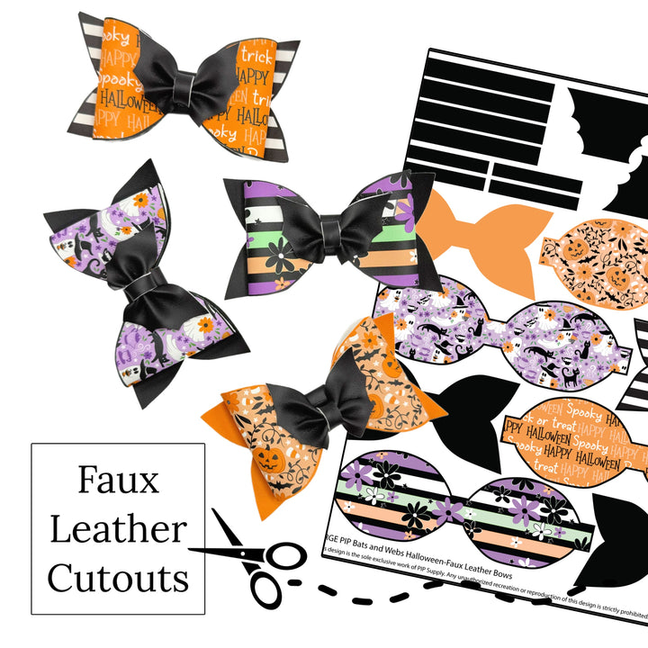 Bat Wide Glamour Faux Leather DIY Hair Bows & Craft Cutouts