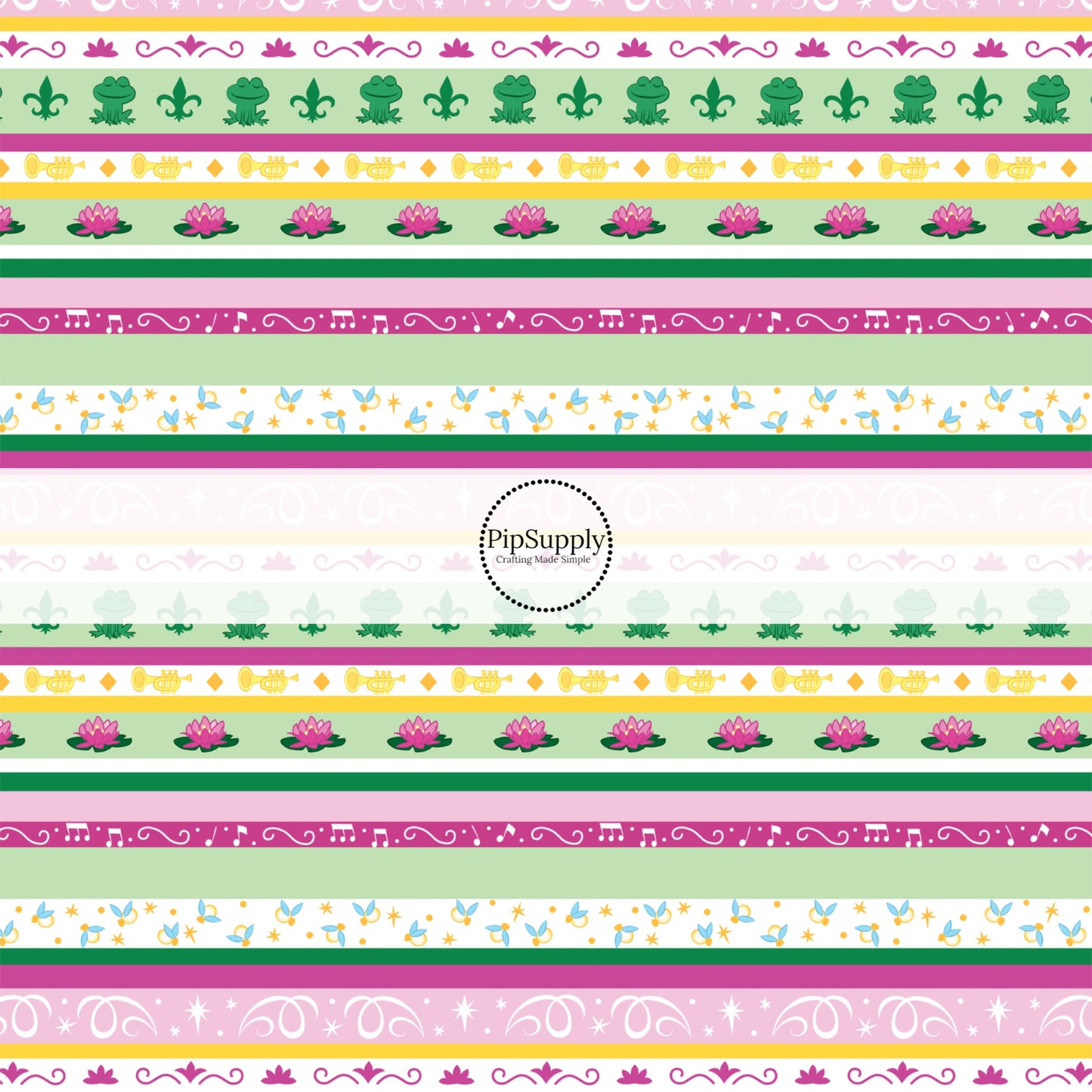 Bayou Stripes Princess Fabric By The Yard - PIPS EXCLUSIVE
