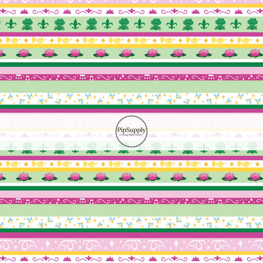 Bayou Stripes Princess Fabric By The Yard - PIPS EXCLUSIVE