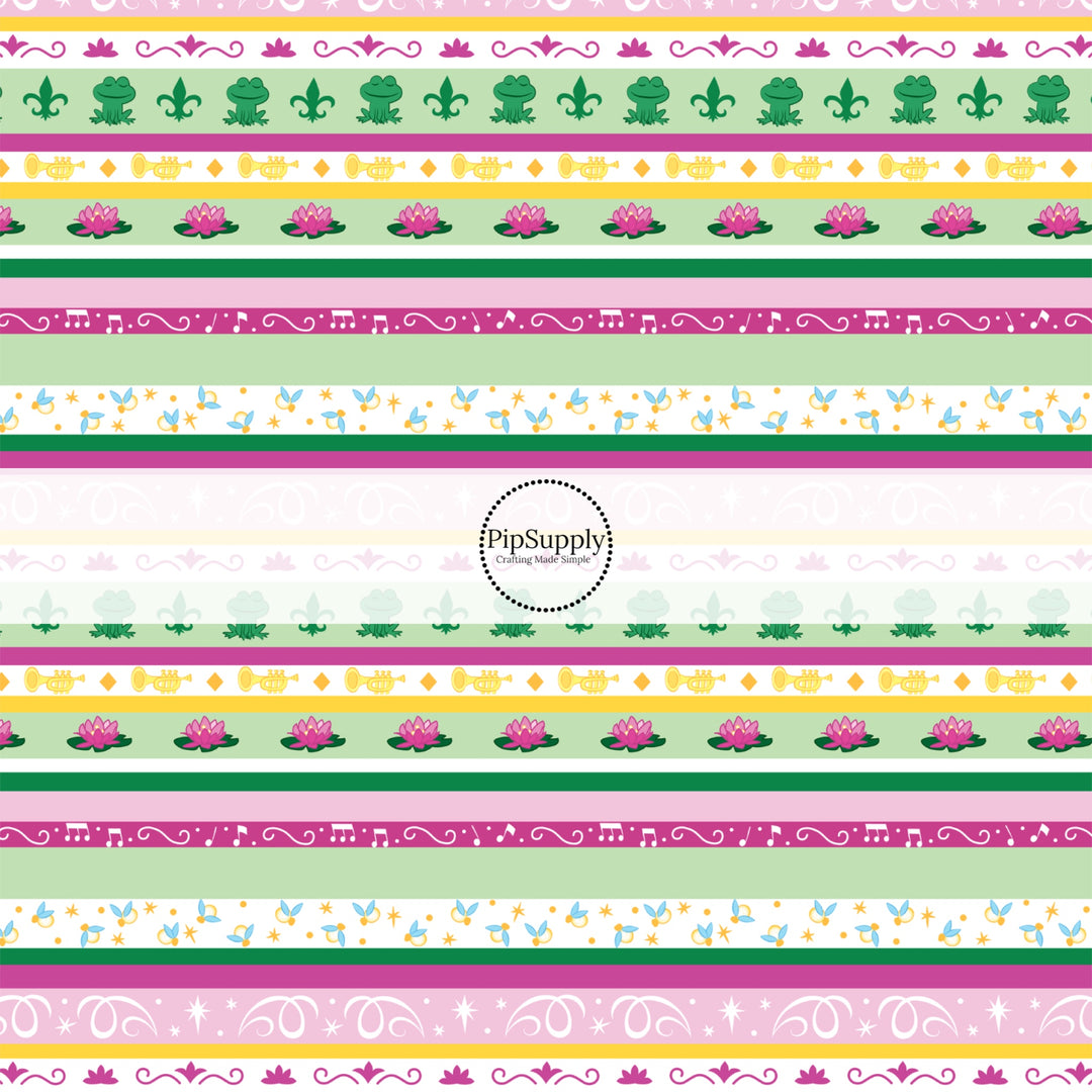 Bayou Stripes Princess Fabric By The Yard - PIPS EXCLUSIVE