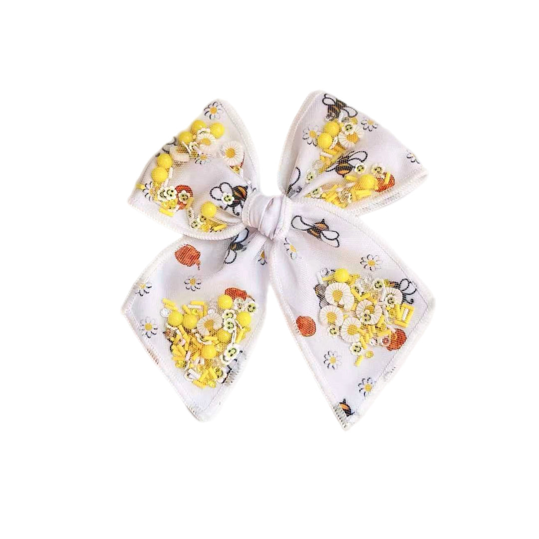 Beehive Pinwheel Hair Bow w/ Clip