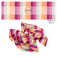 These Valentine's pattern themed no sew bow strips can be easily tied and attached to a clip for a finished hair bow. These Valentine's Day bow strips are great for personal use or to sell. These bow strips features purple, pink, orange, yellow, and light blue stripes.