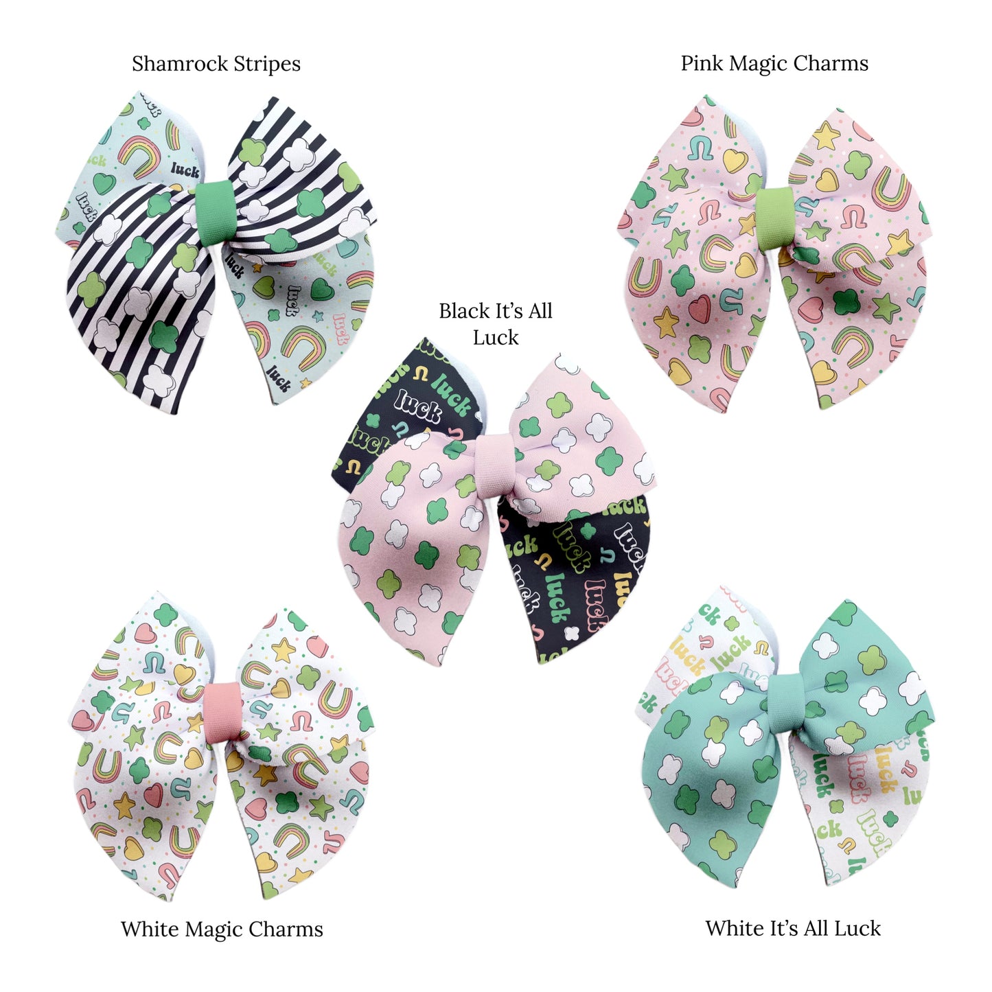 lucky charms neoprene hand cut bow patterns for diy bows