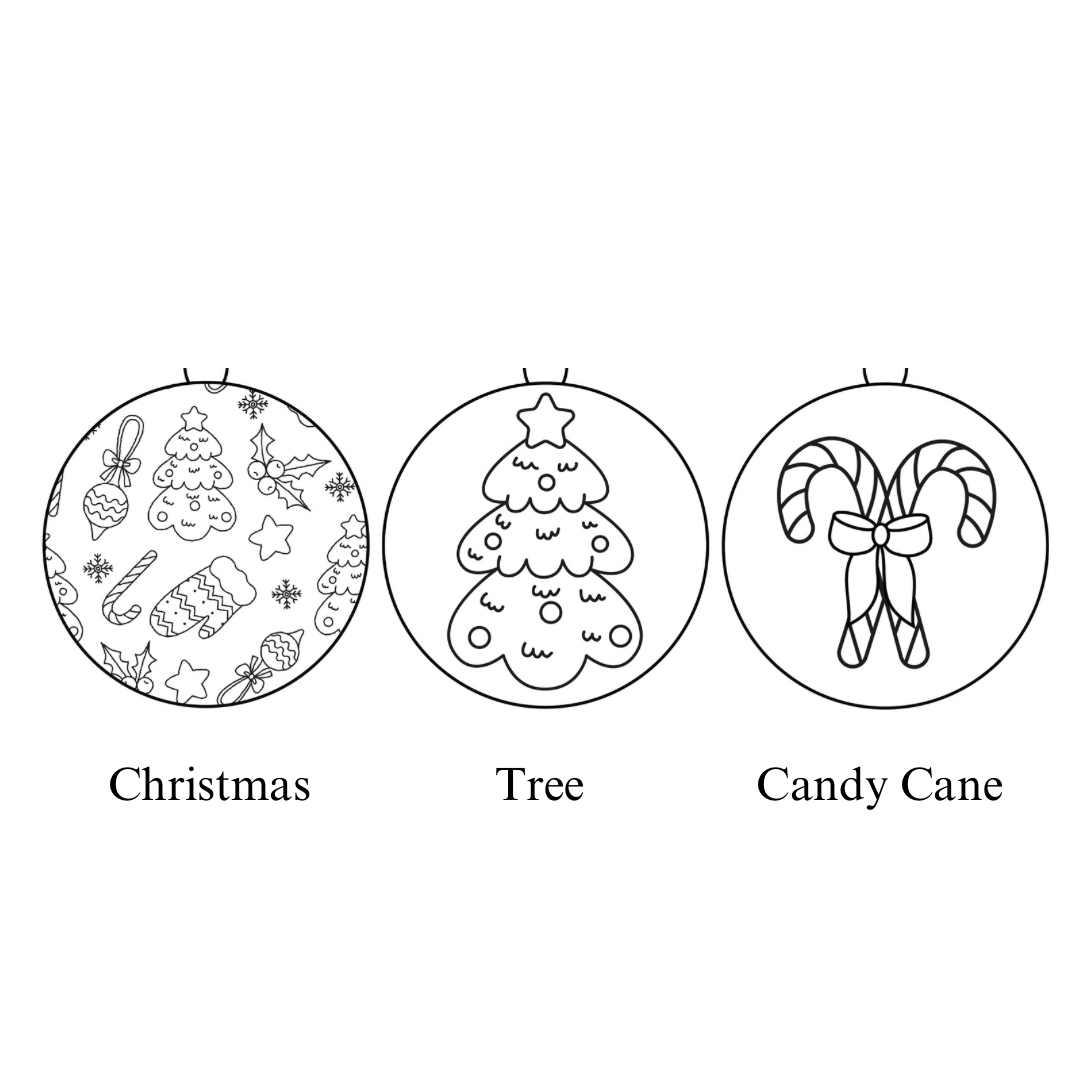 BLACK FRIDAY Coloring Christmas Ornament DIY Kit