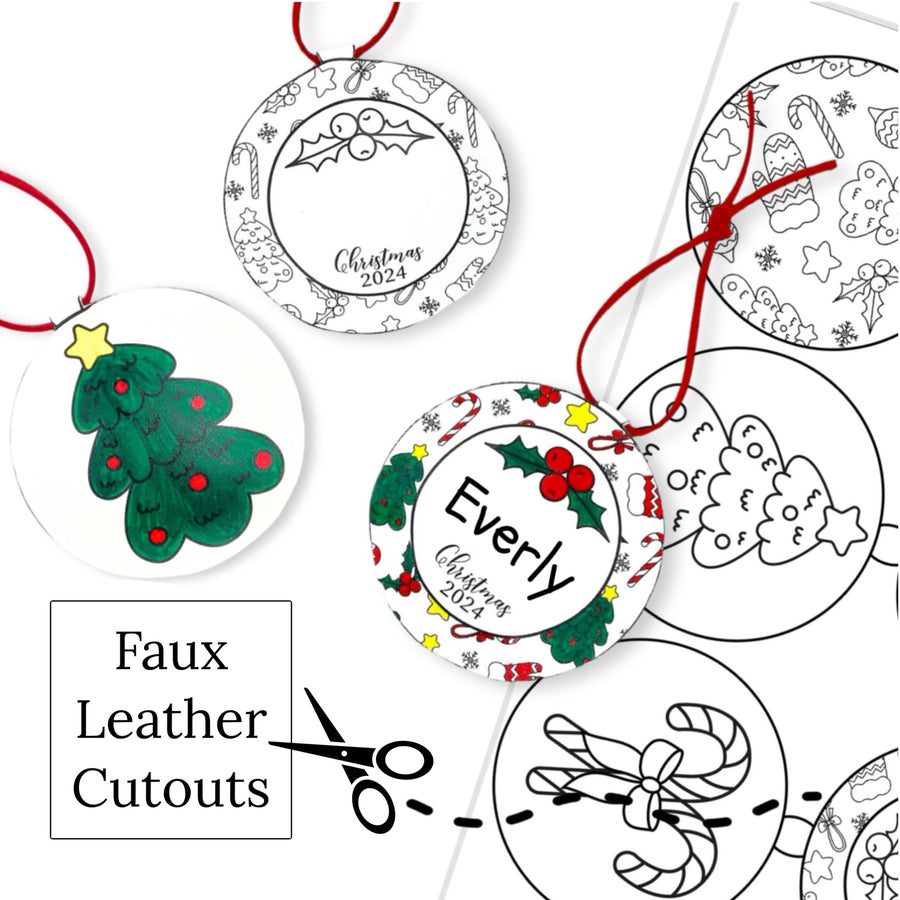 early black friday faux leather coloring ornament kit