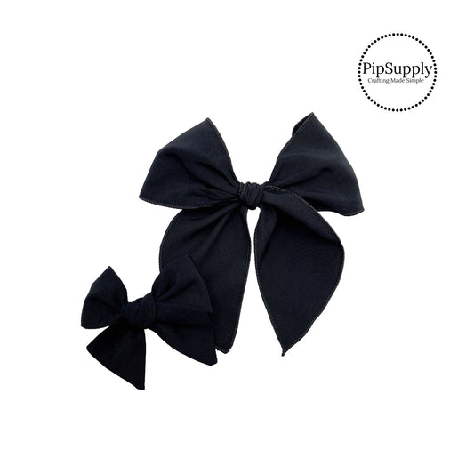 Black Ruth and Isabelle Polyester Bows 