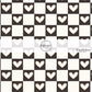 Black and White Checkered Hearts Valentine's Day Fabric by the Yard.